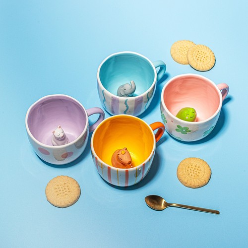 Animal mug surprise hidden - 3d,