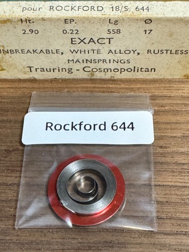 Rockford 18s mainspring - 18s,