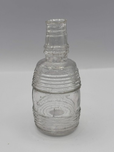 Old clear glass barrel - , ink