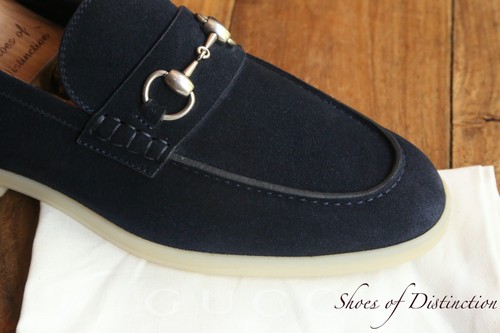 Gucci navy blue suede silver - gucci,