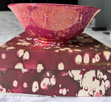 SUPER RARE EMMA BRIDGEWATER 'SPLATTER' Lustre pink pattern bowl