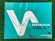 XL250S Parts List 5th Edition