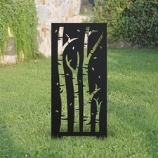 Black steel birch tree - birch, garden