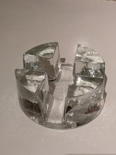 Vintage Thick Glass Tea Warmer Candle Light Holder