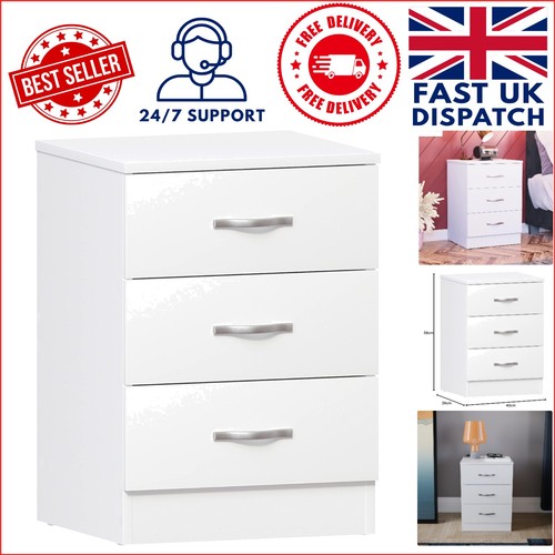 Elegant large white drawer - white, 3-drawer