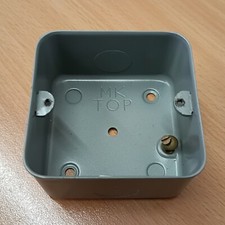 MK Single 1 Gang 41mm Metalclad Surface Mount Pattress Box