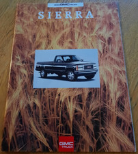 1993 American GMC SIERRA car sales brochure catalogue truck from USA