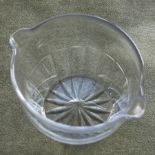 Antique Nineteenth Century Double Spouted Wine Glass Rinser Star Cut Base