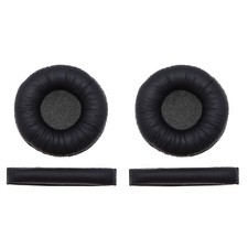 1 Pair Earpads & 2PCS Headband Pads for Sennheiser PX100 PX100-II PX200-II Black