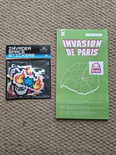 SPACE INVADER INVASION MAP: INVASION DE PARIS 1500 + Space Stickers 25 Pack 2024