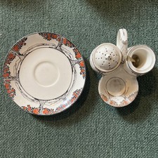 Crown ducal orange - orange, saucer