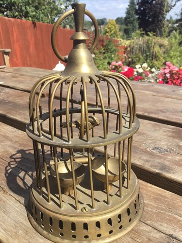 Vintage miniature brass bird - vintage,