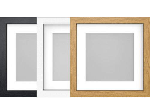 Square photo frames - square, white