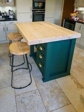 Farmhouse Kitchen Island Breakfast Bar Butcher's Block bespoke JANUARY DELIVERY