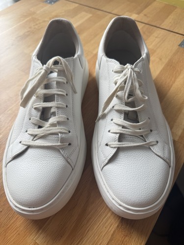 Geox white leather trainers - geox,