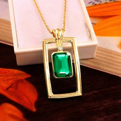 Hydrothermal emerald pendant - hydrothermal,