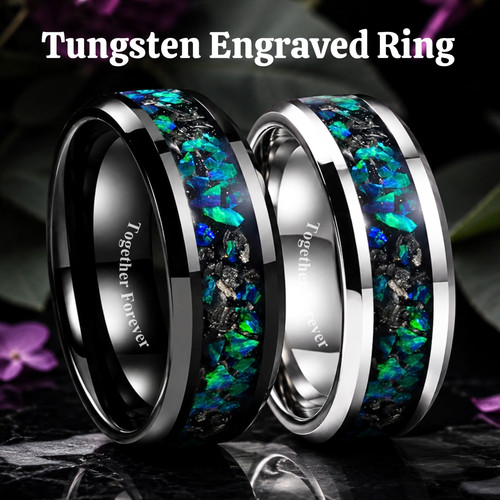 8mm black silver - &,