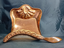 Antique Art Nouveau Ornate Repousse Copper Crumb Tray & Brush Joseph Sankey &Son