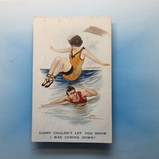 Bathing Belle Comic Postcard