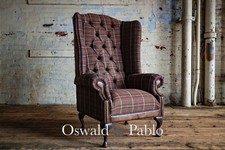 HANDMADE BROWN TWEED WOOL &