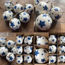 Set Of Six Blue Starry Skies