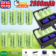 4-8Pack 3.7V 2800mAh CR123