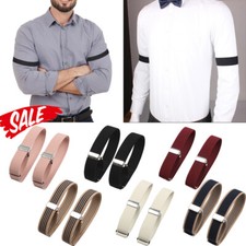 1 Pair Adjustable Mens Shirt Sleeve Garter Strap Arm Band Holder Cuff Armband