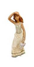 Nao by Lladro, 'Young Summer' Gres Matt girl  parasol umbrella figure  ornament 