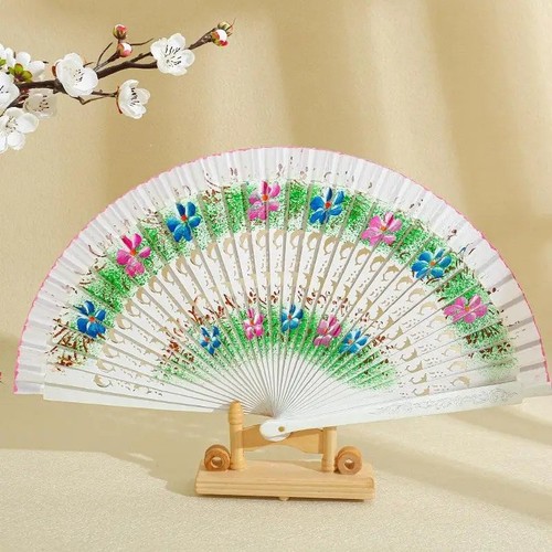 Wooden folding hand fan - folding,
