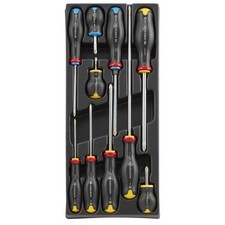 Facom MOD.AT5 10 Piece Protwist Phillips and Pozi Screwdriver Module Set
