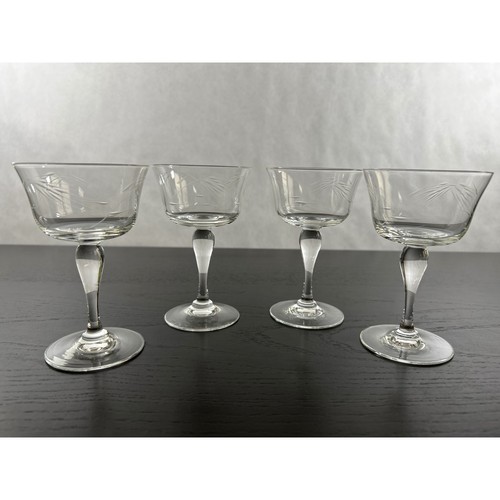 Vintage etched crystal cordial - etched,
