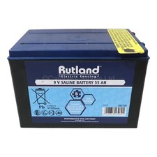 NEW Rutland Electric Fence Battery For Fencing Energiser 9v 55Ah