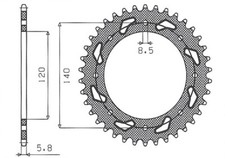 REAR SPROCKET 491 44 FOR