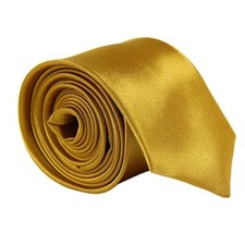 Mens Slim Skinny Solid Plain Satin Silky Tie Necktie Wedding event part fancy