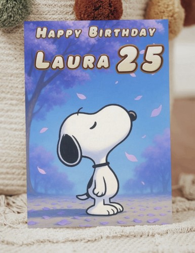 Snoopy personalised birthday - personalised,