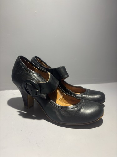 Black leather mary jane - mary, heels