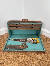 Large Vintage Wooden Tool Box