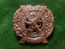 LONDON SCOTTISH REGIMENT TERRITORIAL FORCES CAP BADGE ORIGINAL LUGGED EXAMPLE