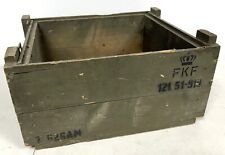 European Military Issue Empty Wooden Green Ammunition Storage Box
