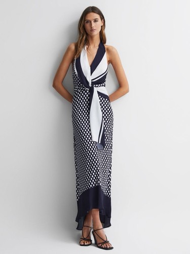 Reiss navy amelia - amelia, striped