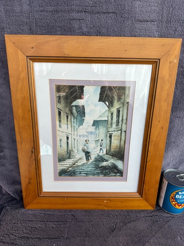 Framed signed street - framed, scene