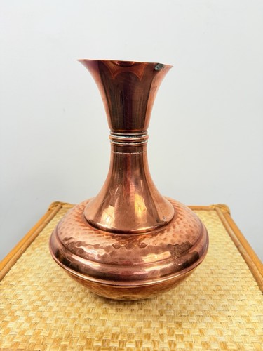 Vintage hammered copper - hammered, vase