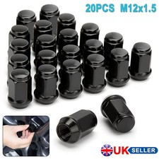 20x Black Tuner Wheel Nuts