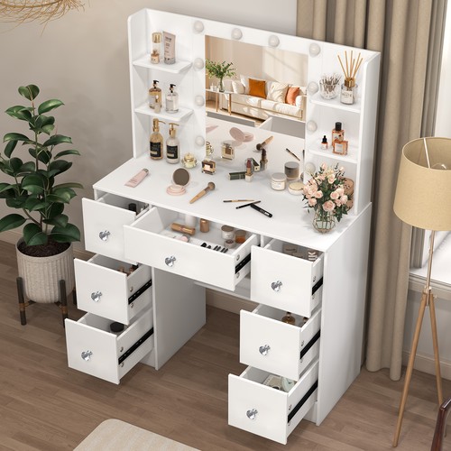 Large white dressing table - large,
