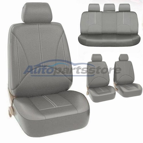 9pcs gray leather wearing - leather, car