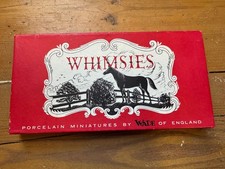 Vintage Wade Whimsies, Horses (set 5), original box, 1950s, excellent condition
