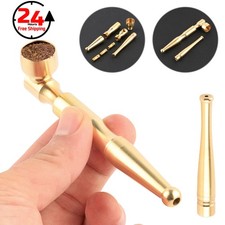Traditional Brass Bend Stems Metal Smoking Tobacco Pipes Portable Creative Pipe