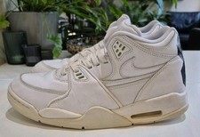 NIKE AIR FLIGHT 89 LE QS TRAINERS. MENS SIZE 8 UK. WHITE/BLK *2015*