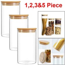 Kitchen Glass Jar Bamboo Lids