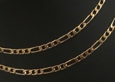 9ct GOLD FIGARO CHAIN 375